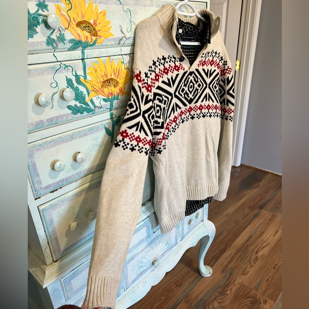 B2g1 Chaps Button-Down, Sweater Combo - image 1